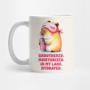 Unbothered Capybara Funny Mug